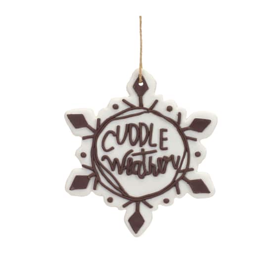 12 Pack Snowflake Sentiment Ornaments